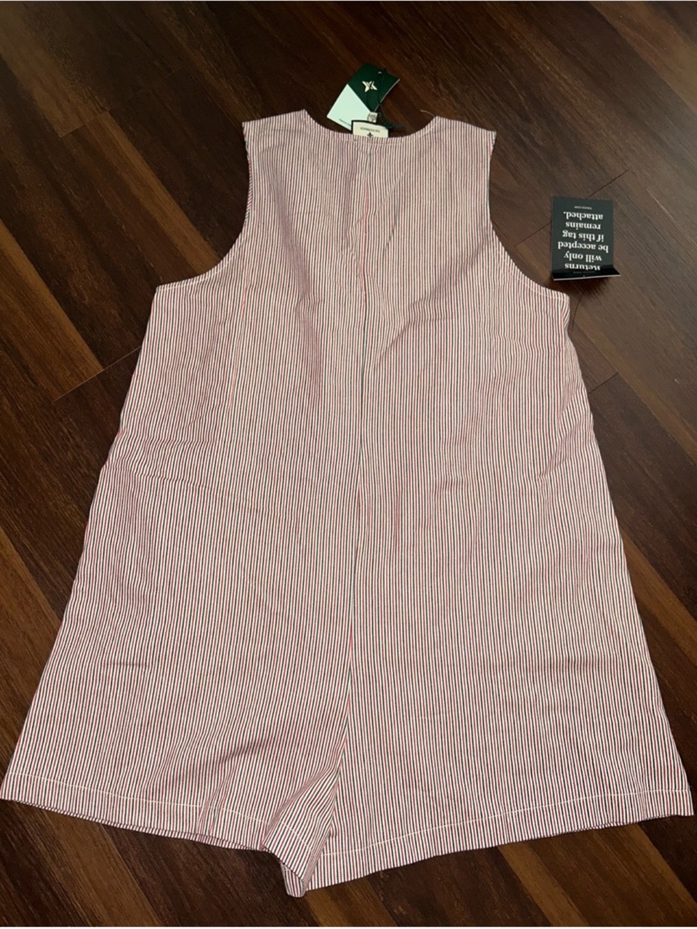 Tuckernuck red blue white striped myla romper. New!  Medium - Picture 2 of 3